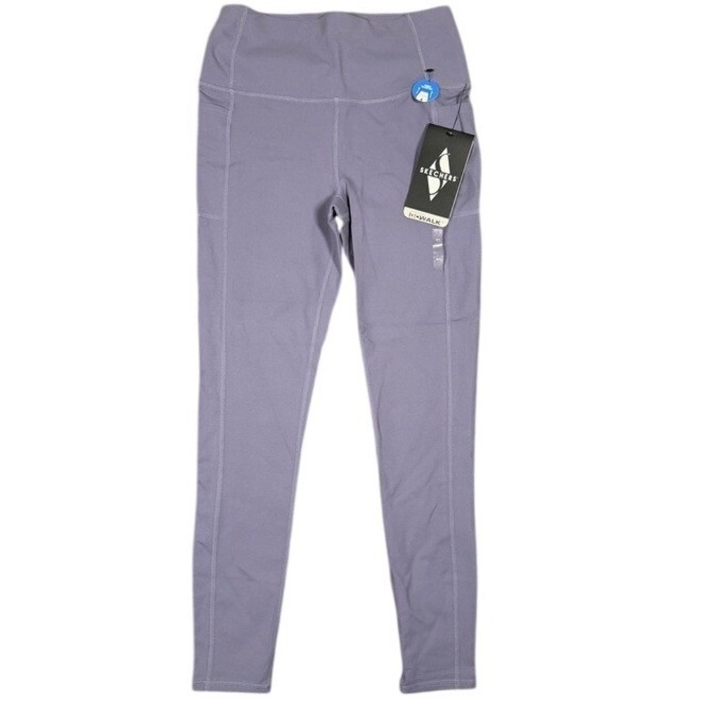 Skechers GOwalk High Waisted Leggings II Womens Small Purple Gray W03LG30B GYPR